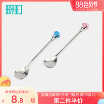 Yucho Creative Diamond Stirling Spoon Dessert Spoon Honey Spoon 304 stainless steel spoon