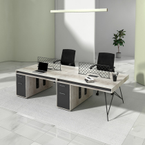 Staff desk and chair combination simple modern 24 6-person office double station card staff table