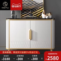 Light luxury porch Cabinet white solid wood decorative cabinet entering the door simple modern sideboard living room cabinet against the wall
