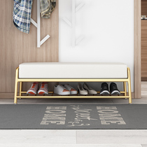 Nordic shoe stool at home door wearing stool long bench can be seated shoe cabinet into the home shoe stool entrance soft bag stool