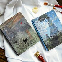 Original world famous painting notebook oil painting Van Gogh Monet starry sky hand book personal diary notebook literary fresh high-value illustration plan book gift