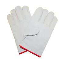 Double-layer canvas gloves 24 lines of white armor cloth gloves small red edge thickened machine repair wear-resistant welding labor protection