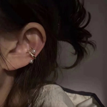 Retro Pearl Ear Clip Without Earthy Hole Advanced Senses Style 2022 New Tide Niche Ear Bone Clip Women Silver Lukewarm Wind