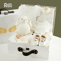 parkzoo baby gift box summer Full Moon baby baby suit dress year old dress cotton spring and autumn set box