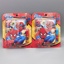 Spider-Man hand book set with ballpoint pen color page boys version Elementary School simple small personal creative notepad notebook diary small book primary school childrens stationery gifts