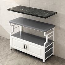 Marble shelf Multi-layer floor-to-ceiling kitchen cutting table Locker storage table Multi-function waterproof shelf countertop