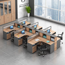Simple modern staff desk and chair combination work station 2468 people screen partition card seat office workbench