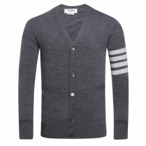 Thom Browne Tom Brown classic TB four-bar mens striped sweater cardigan V-neck jacket mens
