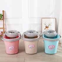 Pier cloth extruder thickened pulley mop bucket Single seller with hands-free bucket cleaning single bucket press-dry bucket family