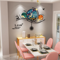 Nordic watch wall clock Living room light luxury net red Simple atmosphere clock hanging wall creative home fashion decorative hanging