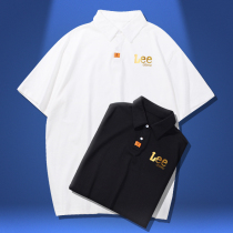 NK joint LEE ddeep Japanese loose off the shoulder sleeve cotton lapel short-sleeved T-shirt mens POLO shirt top tide