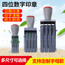 King size 4 digit number stamp Adjustable 0-9 number print Free combination Supermarket price tag file letter bag production date Rolling wheel printing Carton batch number Adjustable coder