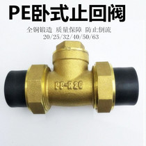 PE Brass Check valve water pipe water meter DN15 20 25 check valve 4 6 minutes 1 inch horizontal horizontal check valve 63