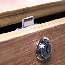  36 Drawer lock Drawer lock Counter cabinet door lock Cabinet desk lock Furniture lock Extended lock core through and open cabinet lock