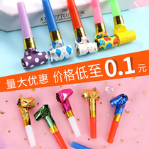 Childrens Festival Toy Blow Dragon Mouth Whistle Cartoon Boogeyhorn Birthday Party Gathering Supplies Lung Live Training Whistle