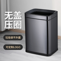 Stainless steel square garbage bins Home Kitchen No Cover Toilet Containing Straight to commercial indoor hotel Rooms Silo