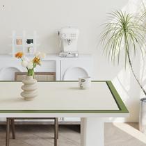 Modern simple tablecloth waterproof oil and anti-stamping tablemat Chinese leather silicone tea rectangular shape