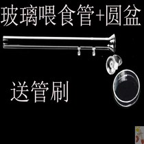 Glass feeding esophagus crystal shrimp feeding tube aerial shrimp food basin double suction cup Bell mouth ornamental fish turtle feeding shrimp device