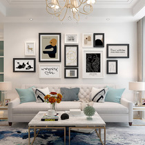 Living room photo wall decoration Nordic sofa background photo wall combination warm indoor photo frame photo album Wall free of punching