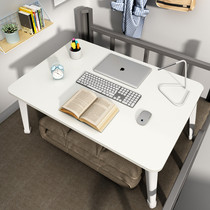  Small table on the bed Student dormitory bunk desk computer desk elevated bedroom sitting lazy table foldable multi-function reading artifact Bed table writing bay window table Simple household small table board