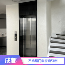 Chengdu elevator stainless steel extremely narrow door cover black matt titanium mirror metal window cover background wall customized can be installed