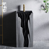 Yushuitang Original Stone Pillar Basin Chinese Style Pillar Washbasin Stone Washbasin Outdoor Art Garden