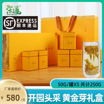 2021 New Tea Head Picking Gold Bud Tea Anji White Tea Authentic Pre-Ming Premium 250g Gift Boxes