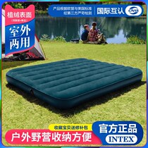 INTEX inflatable mattress home double air mattress single thickened outdoor portable air folding bed