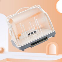 Milk bottle device with drying storage box multifunctional one baby baby tableware UV cupboard drain rack