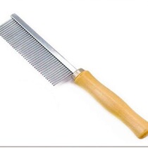 Pet comb stainless steel row comb dense tooth comb cat comb dog comb dog comb wooden handle comb beauty comb flea comb remove flea comb
