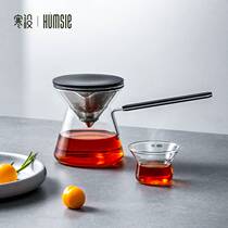 (new product) Cold setting glass floating comfort cup suction tea tea pot side separates tea water from filter pot tea cup