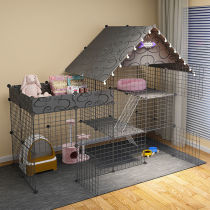 Cat cage villa Three-story special price household large free space Pet cat house Indoor cat nest Cat house Cat room