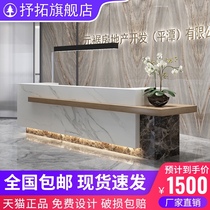 Company front desk Marble paint reception desk Beauty salon Hotel hall Simple cashier Custom bar