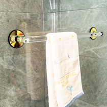 Light luxury creative sanitary bathroom toilet hotel perforated wall hand towel ring towel rack hanging rod