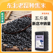  Black rice 5 kg whole grains cooking rice porridge farmer 2020 new Zhao big mouth black fragrant rice brown rice northeast black rice grains
