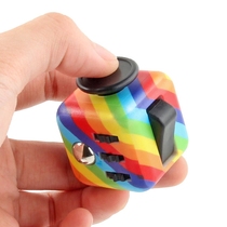 * Special decompression Rubiks cube UV starry sky rainbow color decompression six-sided anti-irritability vent decompression toy