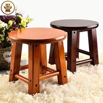 Solid Wood square stool small round stool home living room childrens low stool bench tea table stool wooden stool wooden stool changing shoe stool