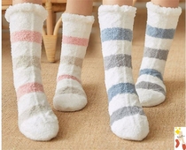 Can walk at night Student sleep socks Floor socks sleep feet cold warm shoes Winter bed cartoon couple
