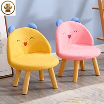 Childrens solid wood small stool backrest home bench baby sofa fashion creative chair living room shoes small bench