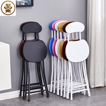 Folding chair home dining chair lazy portable leisure stool back chair dormitory chair simple computer chair folding stool