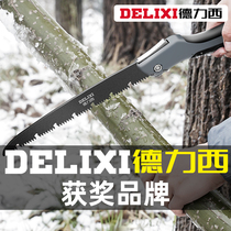 Delixi saw household small hand saw wood artifact hand saw woodworking saw tree cutting knife saw quick folding saw