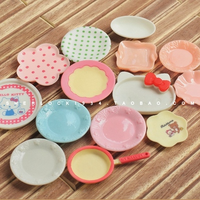 taobao agent Mini tableware plate bread basket｝ BJD6 points 8 points 12 points Blythe small cloth OB11 baby accessories K9