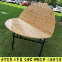 Folding round table top table panel solid wood hotel large round table 15 people 20 people round hotel home dining table 10 people