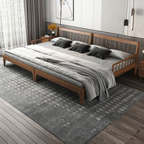 Second child family parent-child bed widened four splicing bed 2 meters 2 with guardrail solid wood oversized bed
