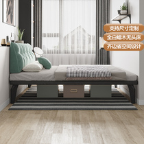 Nordic non-bedside bed 1 2 m single bed 1 35 m bed modern simple children 1 M 5 small apartment solid wood bed