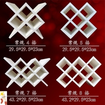 Red wine lattice rack solid wood checkered wine cabinet wine grid solid wood wall-mounted wine Fork wine grid wine cabinet flower Lattice Diamond