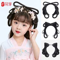  Ancient costume wig Ancient style hair bag Hanfu bun Childrens one-piece hair band Song lazy gospel head wild girl