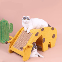 Small cat climbing frame cat nest Solid wood cat shelf Double cute giraffe cat scratching post through Tianzhu cat scratching board cat nest