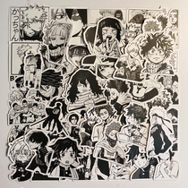  50 black and white anime collection stickers Suitcase Laptop mobile phone shell ipad guitar Skateboard stickers