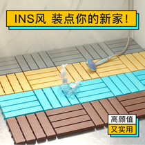 Bathroom shower room floor mat high drainage floor mat non-slip mat bath toilet pedal foot pad raised water insulation mat